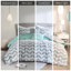 Édredon simple / simple TG avec motif gris, dessus, 2 coussins décoratifs, taies décoratives, rembourrage, motif lavable à la machine, passepoil et coussins