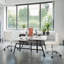 Chaise de bureau ergonomique blanche sans accoudoirs