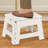 Convenient White Folding Compact Step Stool