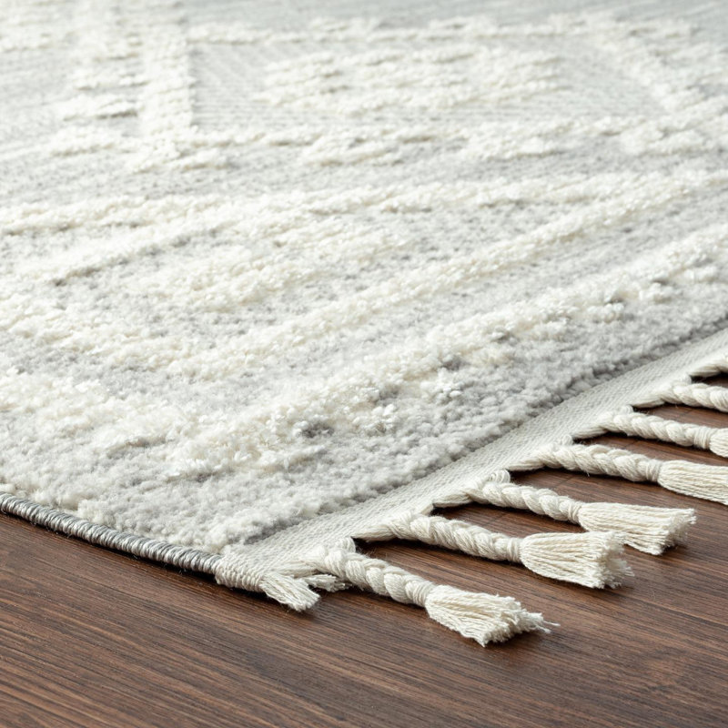 Tapis gris / crème Lauri Southwestern, Rectangle 6 pi x 9 pi