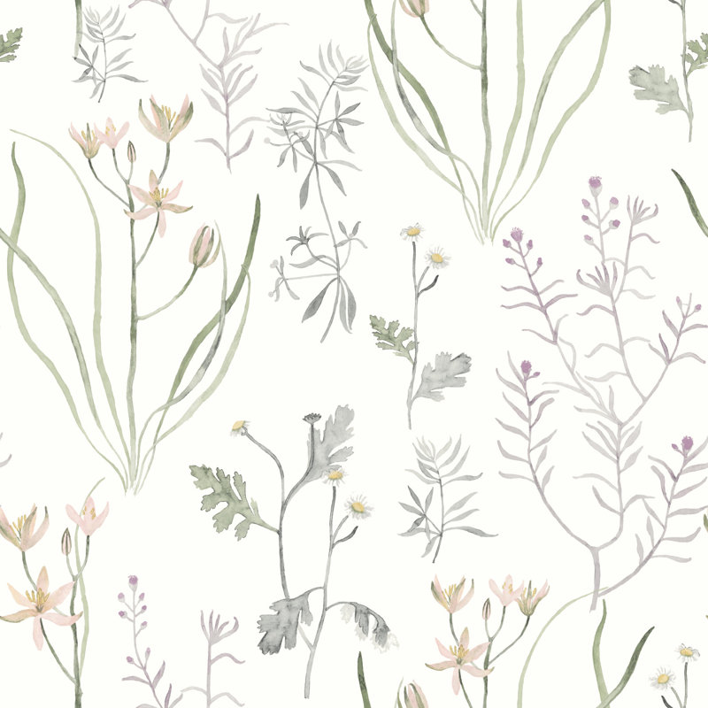 Papier peint floral alpin Alpine, Lavande
