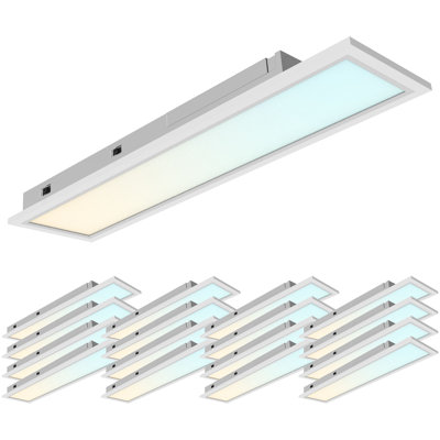 Panneau encastré rétroéclairé DEL 6 x 2 pi 4CCT 3000K-5000K 13W / 16W / 20W sélectionnable, jusqu'à 2200LM, plafonniers à abat-jour, gradué UL 0-10V, paquet de 16