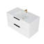 Meuble-lavabo mural moderne flottant de 36 pouces avec lavabo en céramique blanche et deux tiroirs, premier tiroir en U, rangement organisé, panneau multicouche pour une durabilité à long terme, assemblage simple-121071649-121071646