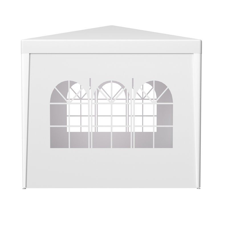 Auvent de tente d'extérieur 10 pi x 10 pi - Pavillon de jardin en polypropylène blanc