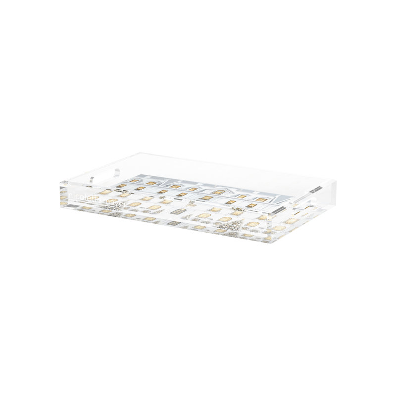 Acrylic Decorative Tray, 12.5"W x 7.75"D