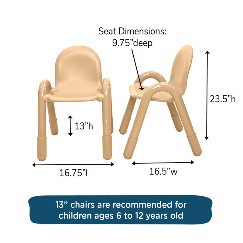 Chaise pour enfant 13 po Baseline, Tanné, 4
