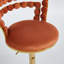 Tabourets de bar modernes dorés de 2 avec coussins moelleux et pieds robustes en métal pour différents environnements