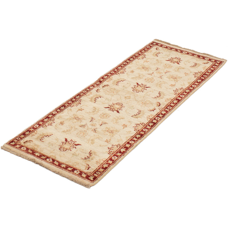 Bertan One-of-a-Kind 2'4" X 6'8" New Age Runner Wool Area Rug in Cream