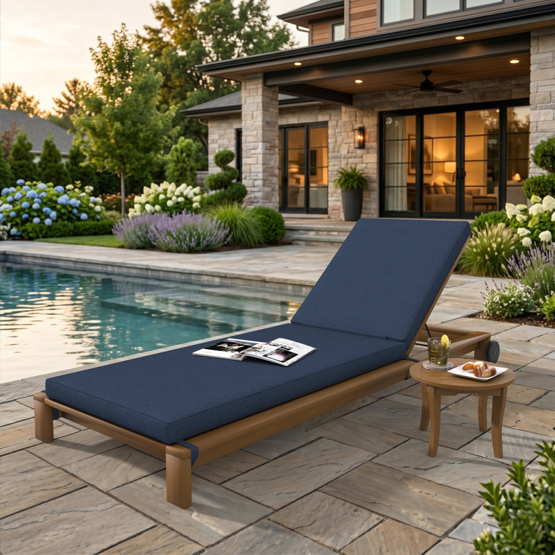 Sunbrella® Outdoor Chaise Cushion, 23" x 75", Spectrum Indigo Sunbrella®
