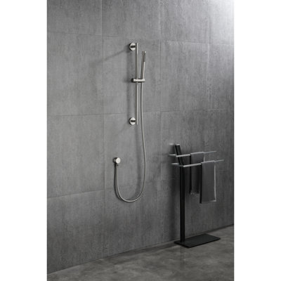 28 - Inch Slide Bar Handheld Shower With 59 Hose, Height Adjustable Function, Brushed Nickel Stainless, Comfort Spray Options And Feature, Modes For A Relaxed Showering