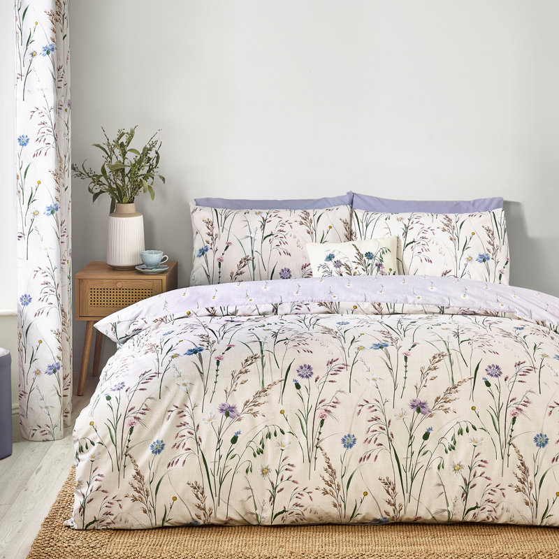Grasmere Floral Reversible Duvet Cover Set, Single Duvet Cover + 1 Standard Pillowcase