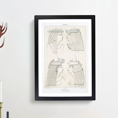 Egyptian Ladies by Emile Prisse D'avennes - Framed Print