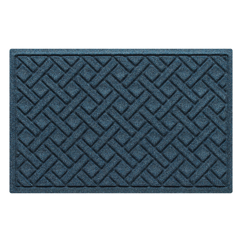 Paillasson intérieur 23 po x 35 po WaterHog® Lattice, Bleu marine, H 0,375 po x l 36 po x P 24 po
