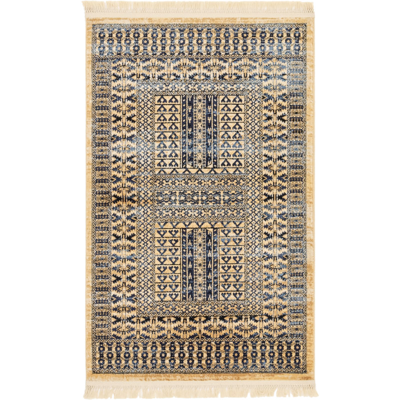 Tapis oriental beige Angeliya, Rectangle 3 pi 3 po x 5 pi 3 po