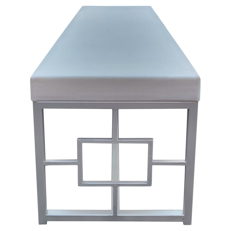 Plaza Upholstered Bench, Oyster White/Ivory