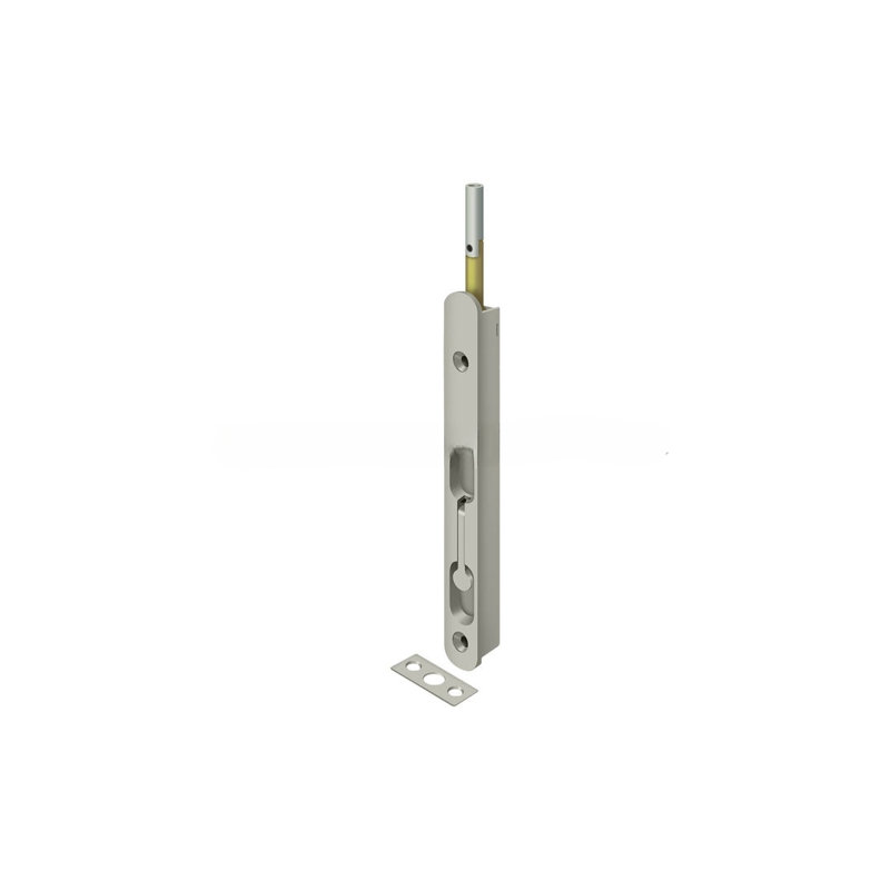 Deltana 18EFBZ15 18" Extension Flush Bolt; Solid Brass; Satin Nickel Finish, Satin Nickel