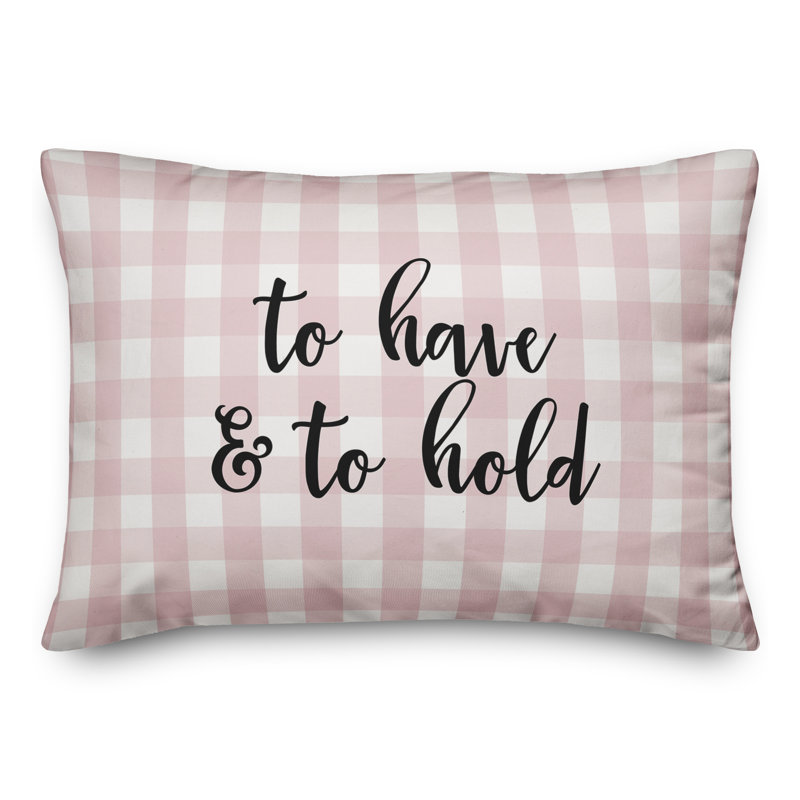  Coussin «To Have And To Hold», Noir / Rose