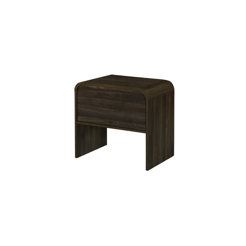 Donovan 1-Drawer Manufactured Wood End Table, Brown, 21.6" H x 24" W x 15.7" D