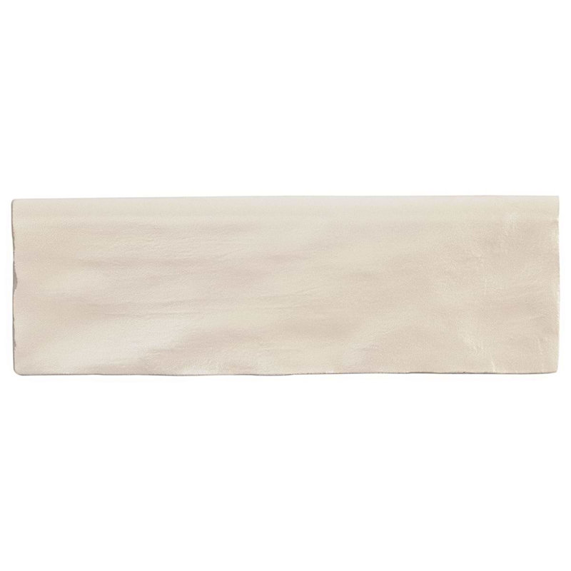 Montauk 7.87'' L x 2.55'' W Ceramic Bullnose Tile Trim, Cream