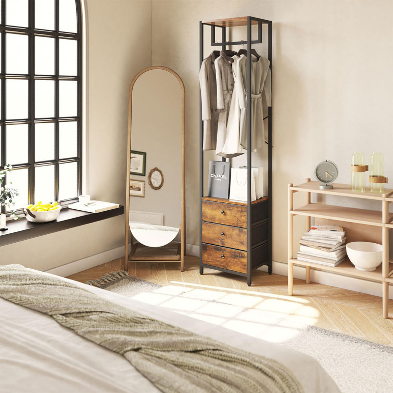 Metal Coat Rack, Brown