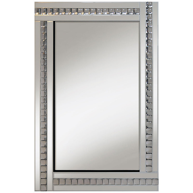 Alma Crystal Glam Venetian Wall Mirror, 90cm H x 60cm W