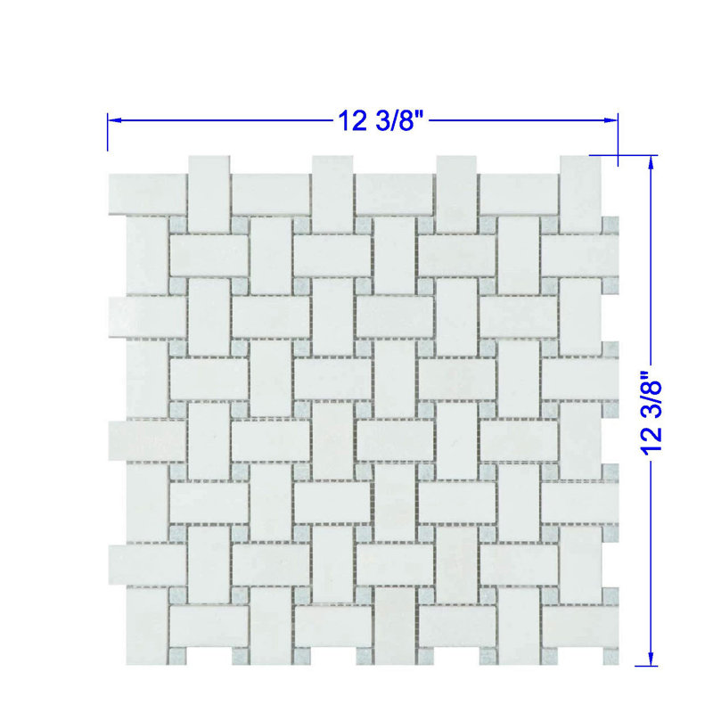 Marble Basketweave Moasic Floor Use Wall Tile