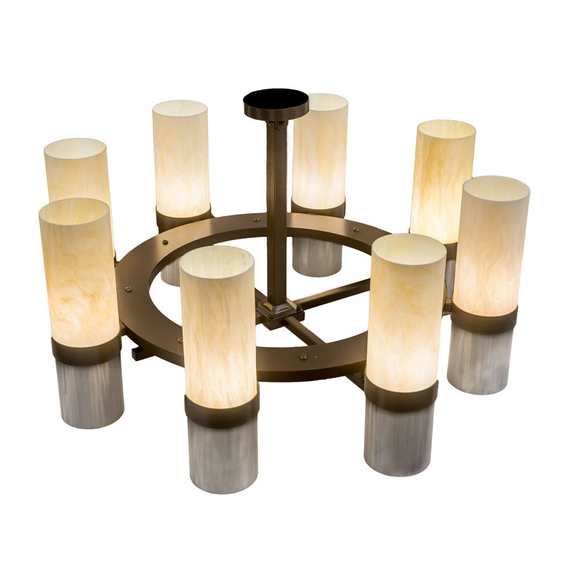 Lustre cylindrique unique à 8 lumières Teniyah