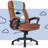 Big and Tall High Back Executive Office Ergonomic Gaming Computer Chair with Layered Body Pillows, Contoured Lumbar Zone