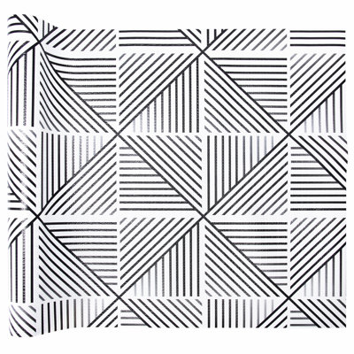 Doublure de tablette, doublures d'armoire antidérapantes non adhésives, doublures de tiroir, rayure noire, l 18 po x L 96 po