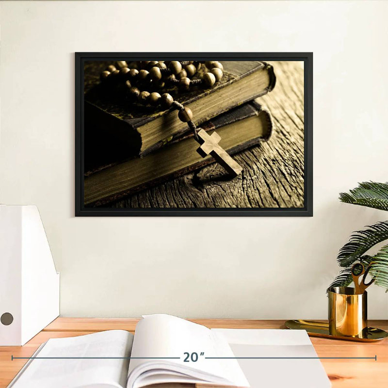 Adella Bible And Cross, 9" H x 13" W