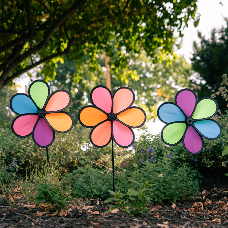 10" Neon Flower Spinner Assortment - 3 Pack