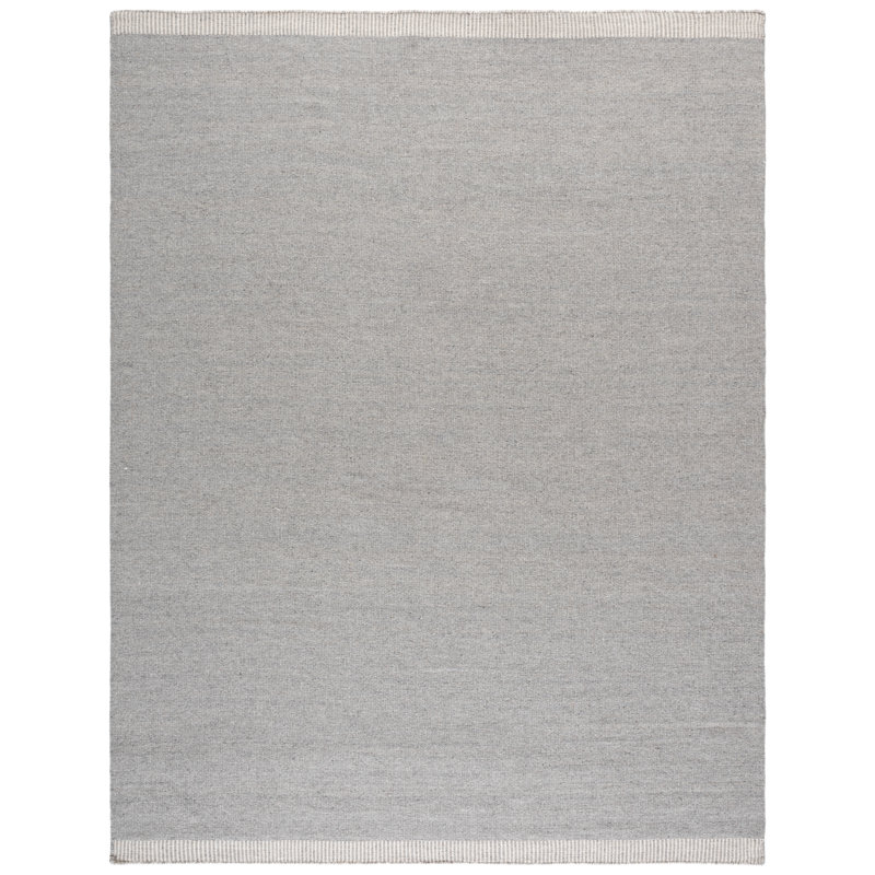 Vermont Hand Woven Wool;Cotton Solid Color Indoor Rug, Rectangle 6' x 9'