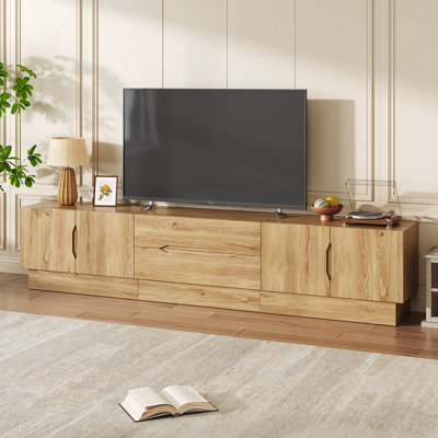 94.5” Wood TV Stand For 100 Inch TV, Entertainment Center With Storage Drawers And Cabinets, Farmhouse Media Console Table For Living Room