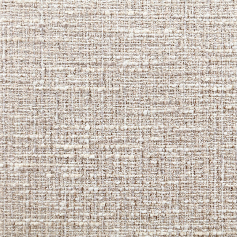 Tabouret de comptoir rembourré en tissu Maud, Siège beige / structure naturelle
