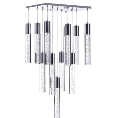 Hollingshead 13 - Light Dimmable LED Cylinder Chandelier