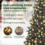 Arbre de Noël artificiel vidaXL avec 300 lumières DEL vertes 82,68 po-1815149748