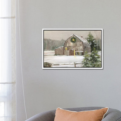 Winter Barn by Sally Swatland - Print on Canvas