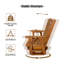 Fauteuil coulissant en bois avec dossier haut et siège profond, bois de sapin massif