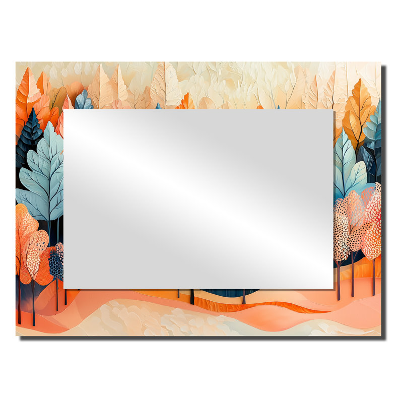 Forest Trees Dream Fragments Forest II - Landscapes Mirror For Wall Art Decor - Printed On Metal, 24" x 32"