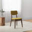 Ensemble de 2 chaises d'appoint à dossier solide en velours jaune foncé Carlos