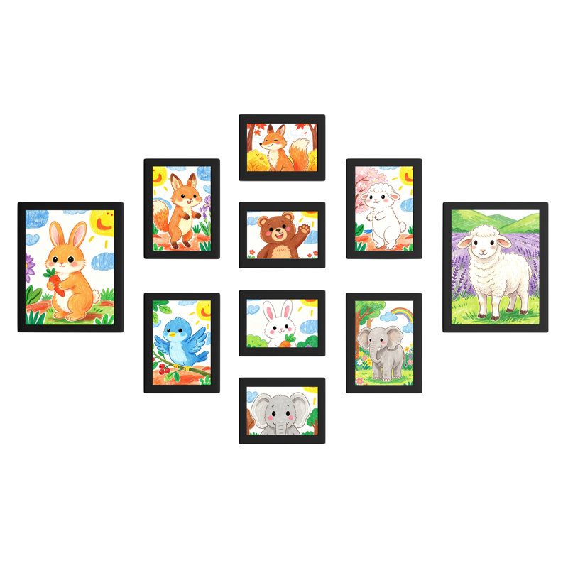 10 Opening Multi Size Collage Photo Frame Gallery Wall Display