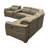 Ayshea 119.5" Wide Leather Match Reversible Reclining Corner Sectional-374491707-375614579