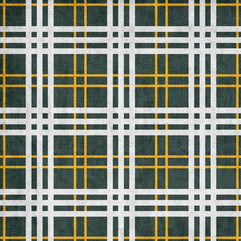 Beach Towel, Dark Green/Gold/White, Polyester/Cotton Blend