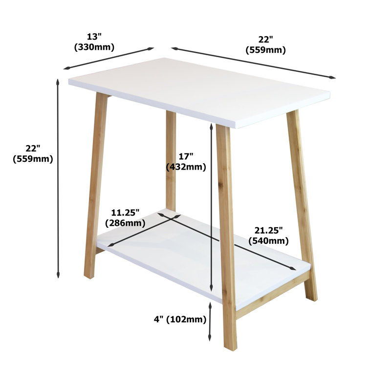 Allanah End Table, White