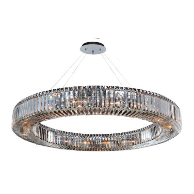 Rondelle 18 LT Chrome/Clear Chandelier Allegri
