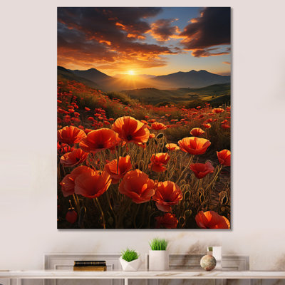 «Coral Wildflowers Fields of Dreams», reproduction sur toile