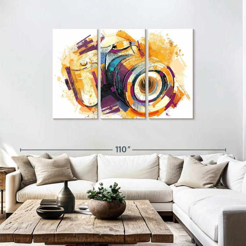 Senne Abstract Camera, 32" H x 50" W