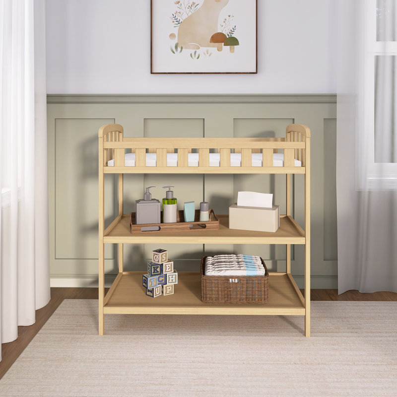 Emily Changing Table with Pad, Natural