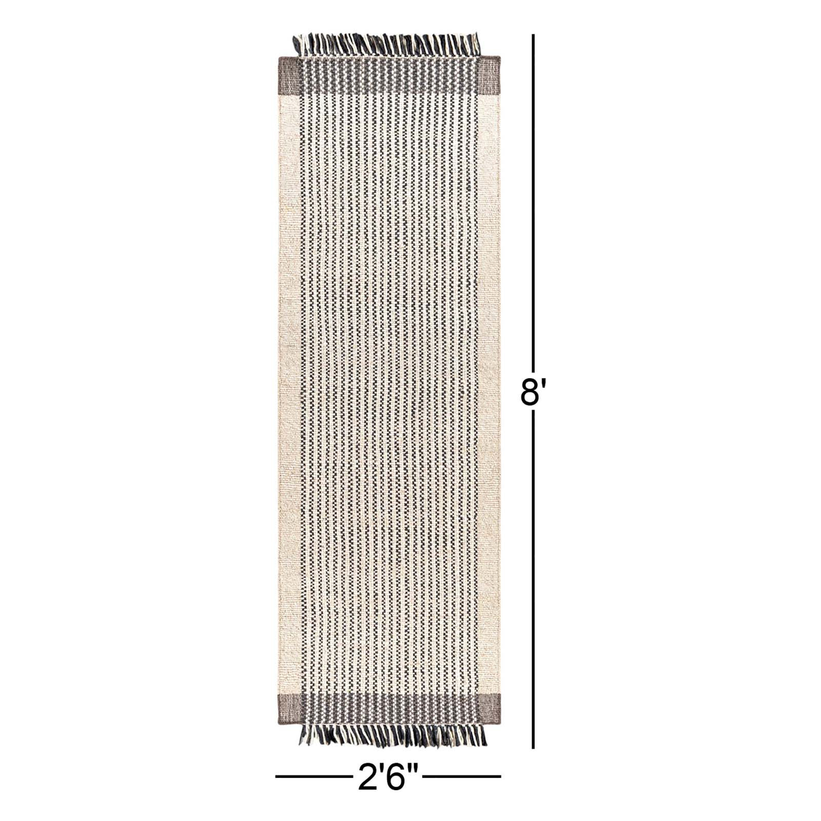 Tina Hand-Woven Striped Rug, Runner 2'6" x 8'