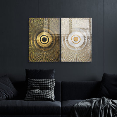 2 Piece No Frame Print Set on Glass